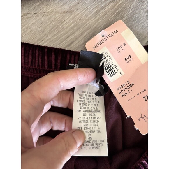 NWT Carol Little Velour Sz 22 Burgundy Tunic Pants Lounge Set Y2K Whimsigoth - Picture 7 of 13